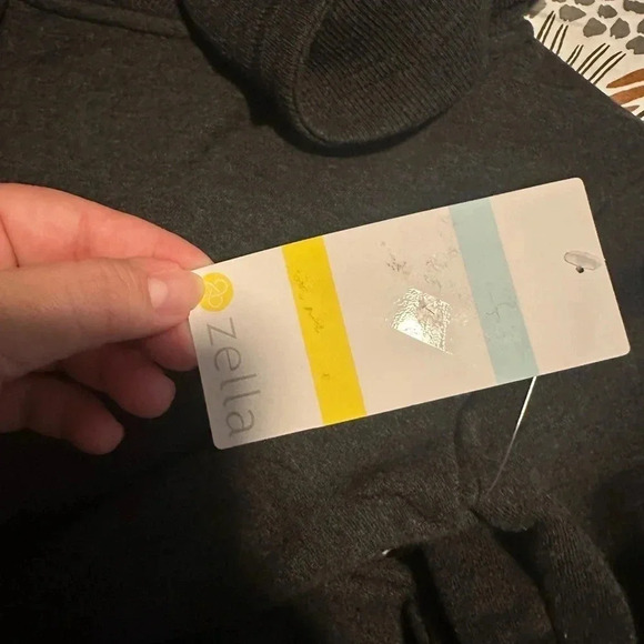 NWT Zella Girls Cara Wrap Cardigan Charcoal Grey Heather Size Medium + Small - Picture 4 of 6